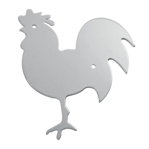 Medium Chrome Chicken Cutout, Left Facing - Tape Mount