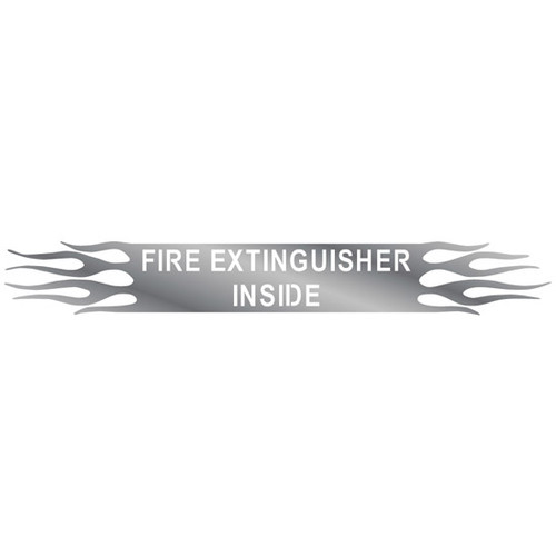 2 Inch 2.66 X 19. 304 Stainless Steel Fire Extinguisher Inside Sign