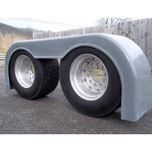 Paintable FiberglassLong Style Full Fender Set 38 Inch Drop W/ 5.5 Inch Sidewall Fits Super Single Tires