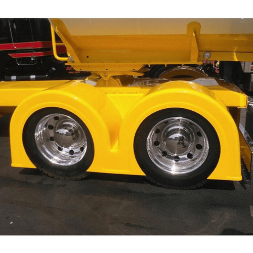 Paintable Fiberglass Stealth Double Hump Fender Set 38 Inch Drop W/ 7 Inch Sidewall Fits 52 & 54 Inch Axle Spread
