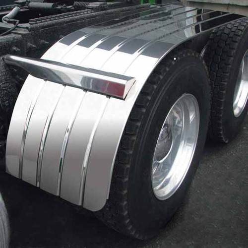 60 Inch Galvanized Steel 4 Ribbed Half Fenders W/ Beaded Edge