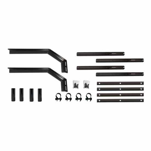 Full Fender Mounting Kit Stainless Steel W/ 2 Angled Fender Brackets & Painted Black