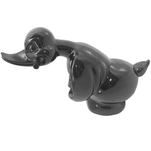 Black Angry Convoy Duck Death Proof Hood Ornament With Cigar