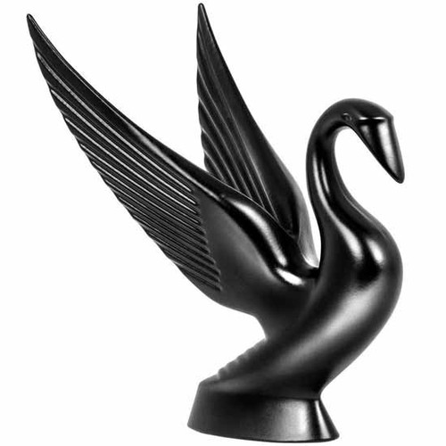 Bugler Swan Hood Ornament Matte Black