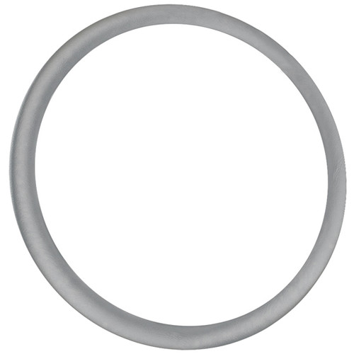 18 Inch Gray Leather Wrapped Steering Wheel Rim For Half Wrap Spoke
