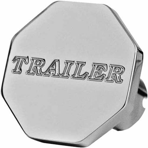 Chrome-Plated Aluminum Octagon Knob With Trailer Engraved