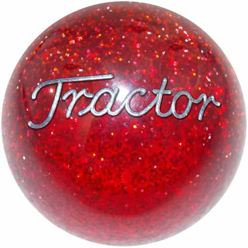 25 Inch 2.1 Red Glitter Engraved Tractor Brake Knob For Threaded Dash Air Brake Valve