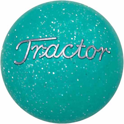 25 Inch 2.1 Teal Glitter Engraved Tractor Brake Knob For Threaded Dash Air Brake Valve