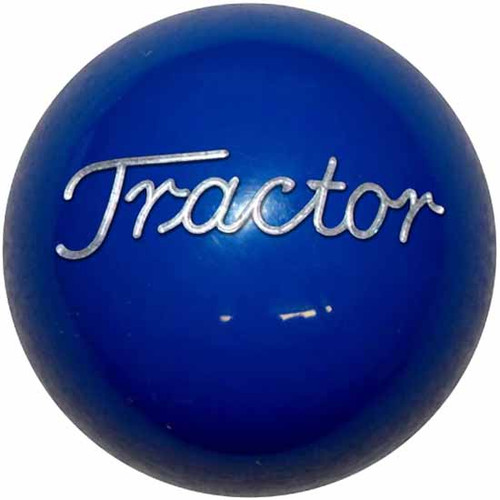 25 Inch 2.1 Solid Dark Blue Engraved Tractor Brake Knob- Threaded