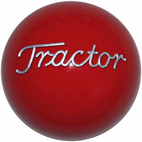 25 Inch 2.1 Solid Red Engraved Tractor Brake Knob For Threaded Dash Air Brake Valve