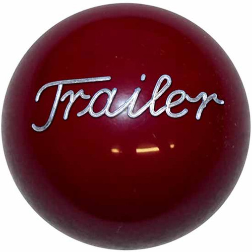 25 Inch 2.1 Solid Burgundy Engraved Trailer Brake Knob For Threaded Dash Air Brake Valve