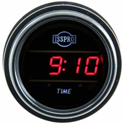 16 Inch Isspro 2-1/ Digital Clock With Black Bezel, Red Display