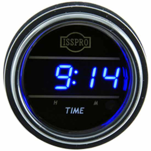 16 Inch Isspro 2-1/ Digital Clock With Black Bezel, Blue Display