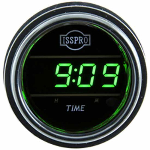 16 Inch Isspro 2-1/ Digital Clock With Black Bezel, Green Display