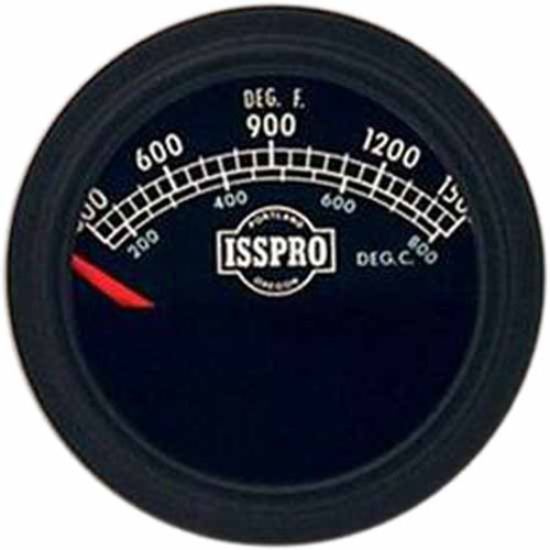 16 Inch Isspro 2-1/ Pyrometer Kit 300-1500F With Black Bezel, Black Face, Red Pointer, 14 Ft. Wiring