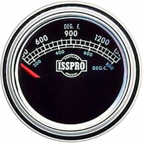 16 Inch 2-1/ Pyrometer 300-1500F With Chrome Bezel, Black Face, Red Pointer