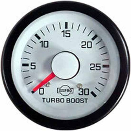 16 Inch Isspro 2-1/ Mechanical Boost Gauge Kit 0-30 Psi White Face, Black Bezel