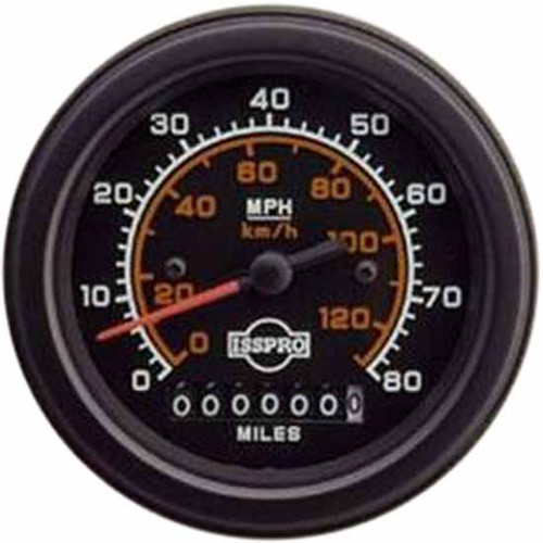 8 Inch 3-3/ Programmable Electric Speedometer 0-80 Mph With Odometer, Black Face, Red Pointer, Black Bezel, By Isspro
