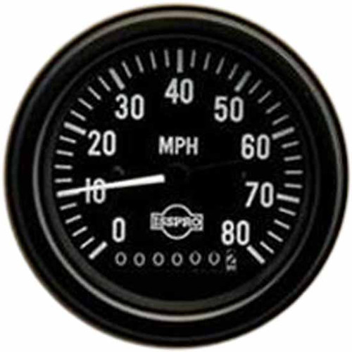 75 Inch Isspro 3.3 Electric Speedometer 0-80 Mph With Resettable Odometer, Black Bezel