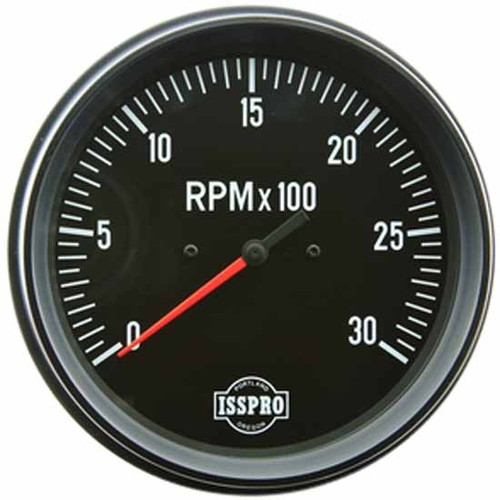 5 Inch Isspro Electric Tachometer 0-3K With Black Face, Red Pointer, Black Bezel