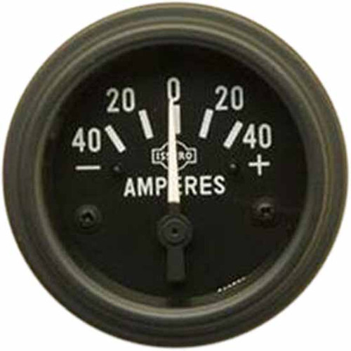 16 Inch Isspro 2 1/ Classic Ammeter Gauge 40-0-40 Volt Dc With Black Bezel