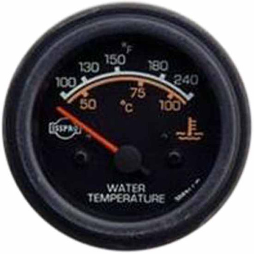Electric Water Temperature Gauge 100-240F With Red Pointer, Black Bezel