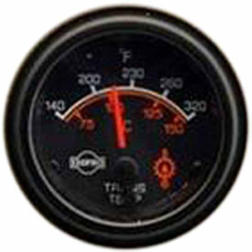 24V Electric Transmission Temperature Gauge 140-320F With Red Pointer, Black Bezel