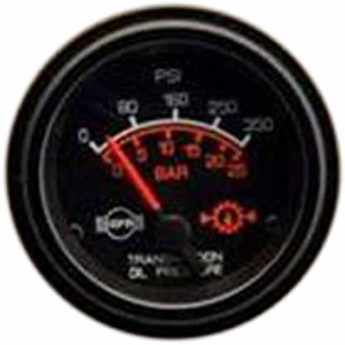 Isspro Electric Transmission Oil Pressure Gauge 0-350 Psi With Ph Type Sender, Black Bezel