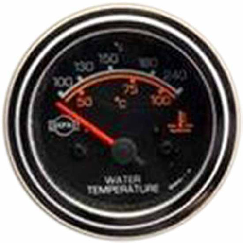 Electric Water Temperature Gauge 140-240F With Red Pointer, Chrome Bezel