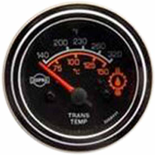 Electric Transmission Temperature Gauge 140-320F With Red Pointer, Chrome Bezel