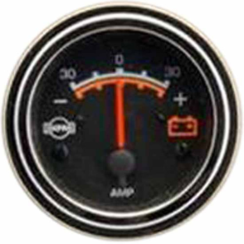 16 Inch 2-1/ Ammeter Gauge 30-0-30 With Black Face, Red Pointer, Chrome Bezel