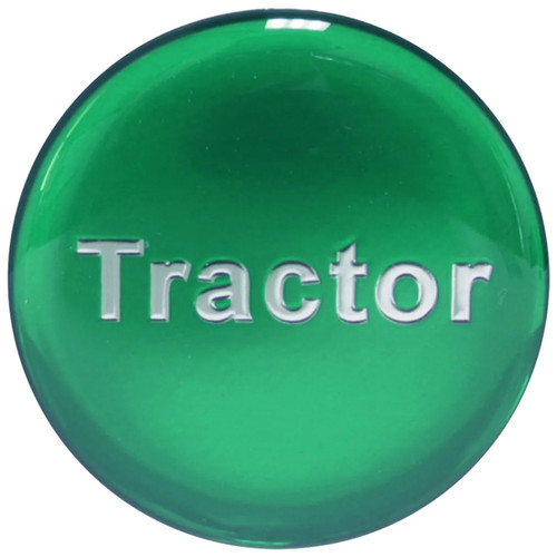 Large Tractor Air Valve Knob With Glossy Green Sticker - Screw On