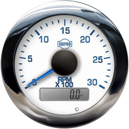 3 3/8 Inch Tachometer Kit, Programmable W/ Mounting Kit, 48 Inch Wire Harness