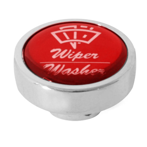 16 Inch 1-3/ Aluminum Wiper / Washer Dash Knob With Red Sticker