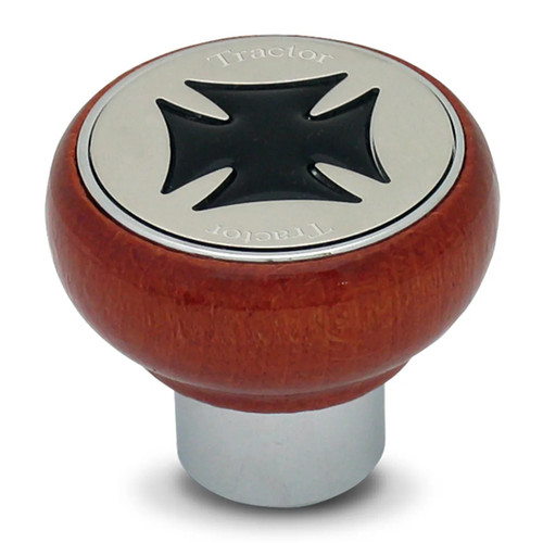 Wood Screw-In Trailer Air Knob With Black Iron Cross