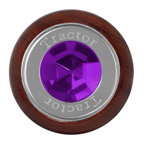 Wood Screw In Tractor Dash Knob With Purple Jewel