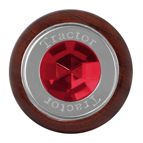 Wood Screw In Tractor Dash Knob With Red Jewel