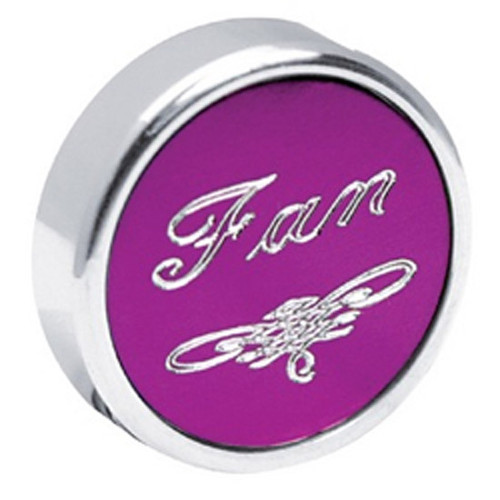 Screw Mount Chrome Knob W/ Purple Fan Sticker