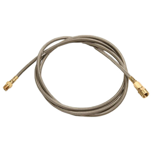 Isspro 8 Ft Braided Stainless Steel Hose For Mechanical Fuel Pressure Gauge 1/8 Id -1/4 Od Inch