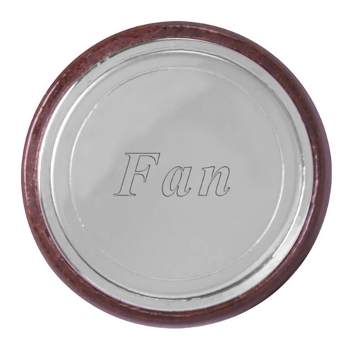 Stainless Steel Fan Script Plate For Dashboard Control Knob - Stick On