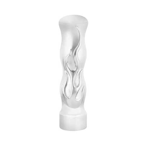 Flame Gearshift Knob 1/2 Inch Chrome Thread-On W/O Adapter
