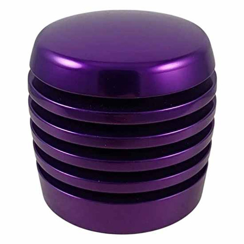 Purple Aluminum Grooved Cylinder Shift Knob