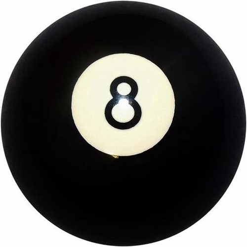 25 Inch 2. Solid Black Billiard 8 Ball Brake Knob For Threaded Dash Air Brake Valve