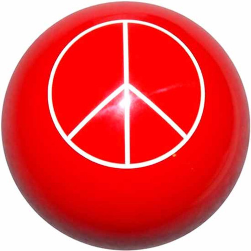 25 Inch 2.1 Red Peace Sign Brake Knob For Threaded Dash Air Brake Valve