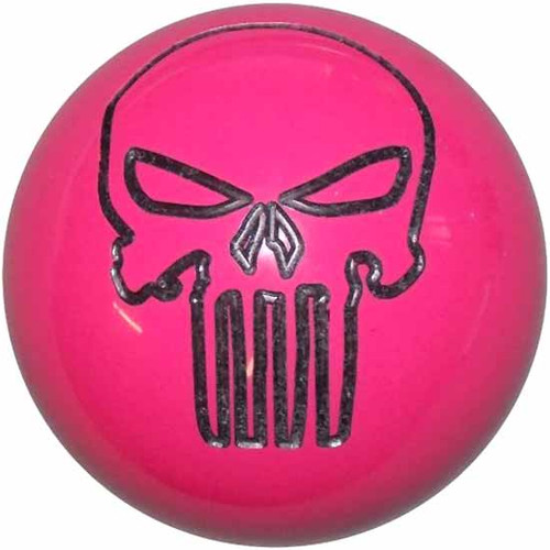 25 Inch 2.1 Punisher Skull Hot Pink Brake Knob For Threaded Dash Air Brake Valve
