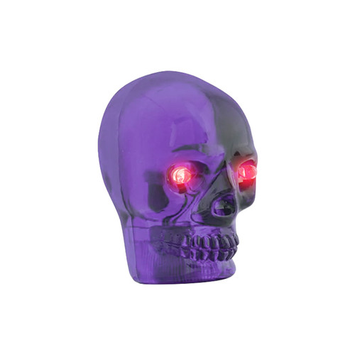 Large Purple Skull Gear Shift Knob With Red Led Eyes