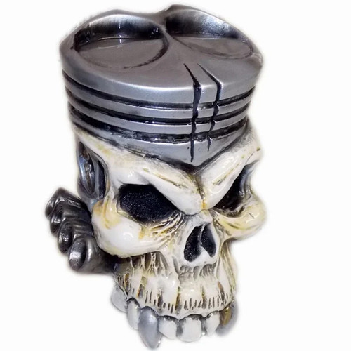 2 Inch Piston Skull Shift Knob With 1/ - 13 Thread Adapter
