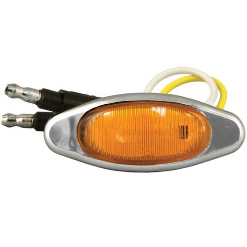 2 Diode Amber Led Amber Lens Mini Lights With Male Bullet Plugs