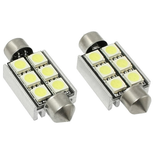 36 Mm Flat Type White Canbus Led Bulb 5050 Smd Lumens 75Lm 120 Degree