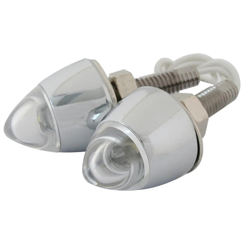 Bullet Fastener Lights - White Led / Clear Lens